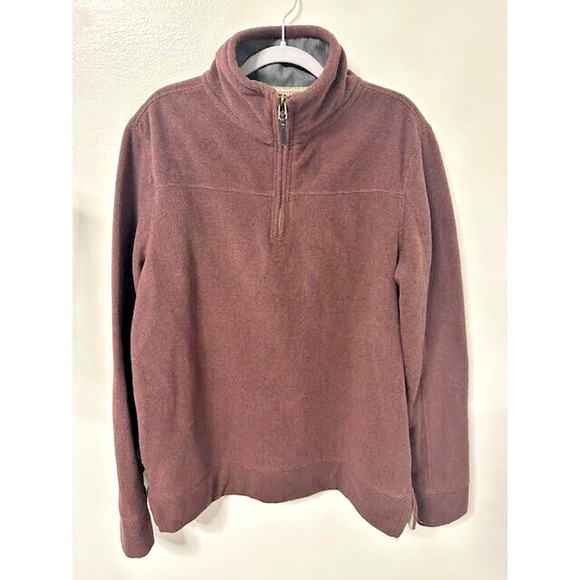 Stillwater Supply Co 1/4 Zip Fleece Pullover Burgundy Mauve Cozy Womens Sz M - Picture 1 of 7